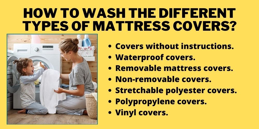 How to wash the different types of mattress covers?